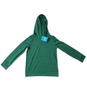 DSG boys moisture wicking hoodie deep green Heather size XS 6/7 NWT